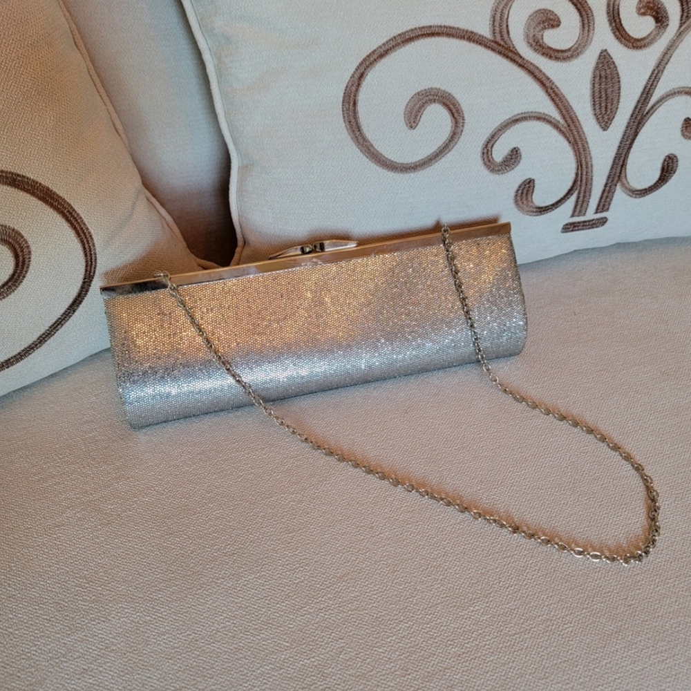 Vintage Silver Clutch Bag